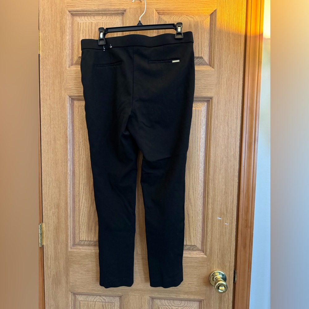 Anne Klein Black Stretch Pull-On Pants with Gold Stud Accents - Picture 3 of 6